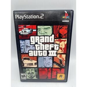 GTA 3 Grand Theft Auto III (PlayStation 2, PS2) Complete CIB WITH MAP - Tested!
